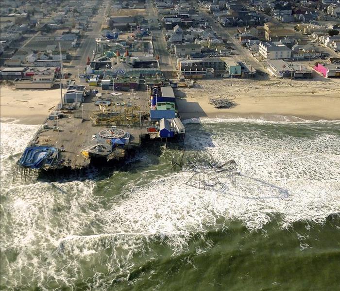 Hurricane Sandy destroyed the Jersey pier.